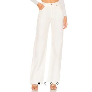 NWT Citizens of Humanity Annina Trouser Denim Jeans Wide Leg 27 Off White Idyll